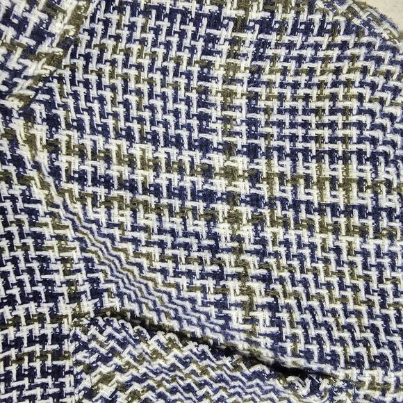 Common People White Blue Green Plaid Button Up Collared Woven Shacket Size M - Picture 4 of 10